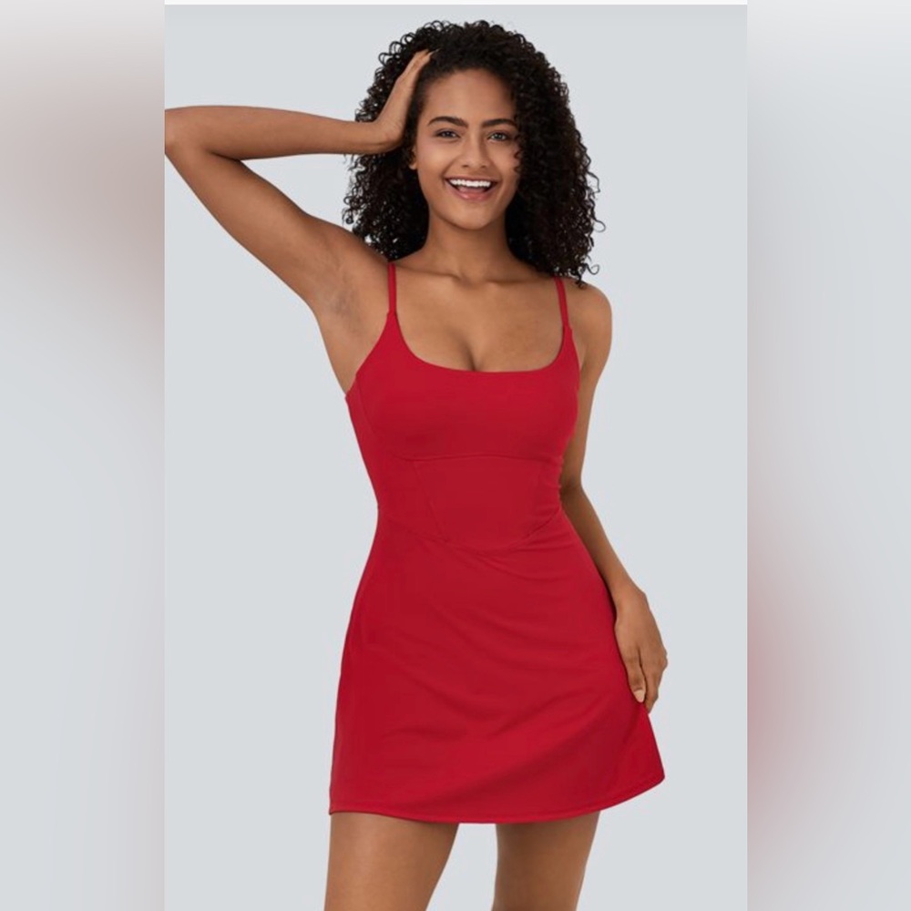 🎀HALARA🎀 SOLD OUT! Everyday Cloudful Padded Pocket 2-in-1 Activity Dress NWT $50